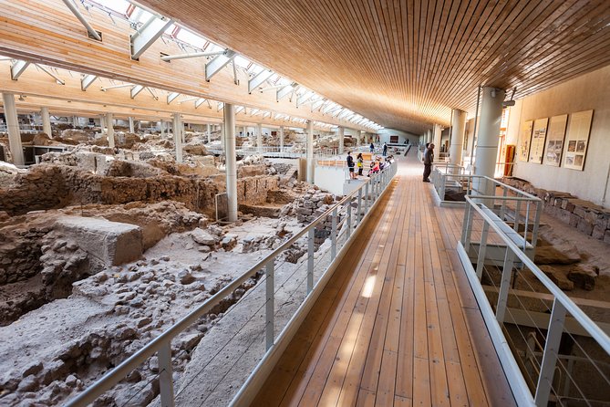 Archaeological Bus Tour to Akrotiri Excavations & Red Beach - Visiting Traditional Villages