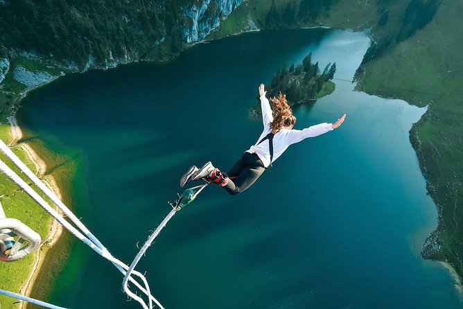 Bungee Jump at Stockhorn With OUTDOOR - Plunging Towards the Lake