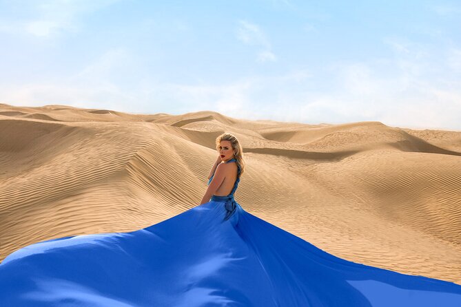 Dubai Flying Dress Private Photoshoot in the Desert - Scenic Desert Backdrops