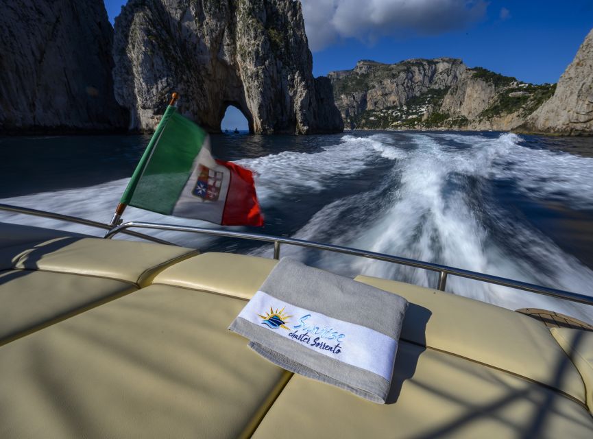 From Sorrento: Capri Private Sunset Boat Tour - Boat Amenities and Features