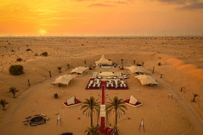 Premium Desert Safari, Live BBQ Dinner, Sandboarding & Camel Ride (Private Car) - Buffet BBQ Dinner