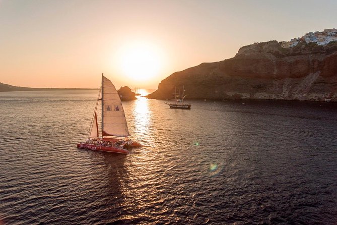 Sunset Sailing Catamaran Cruise in Santorini With BBQ and Drinks - Included Amenities