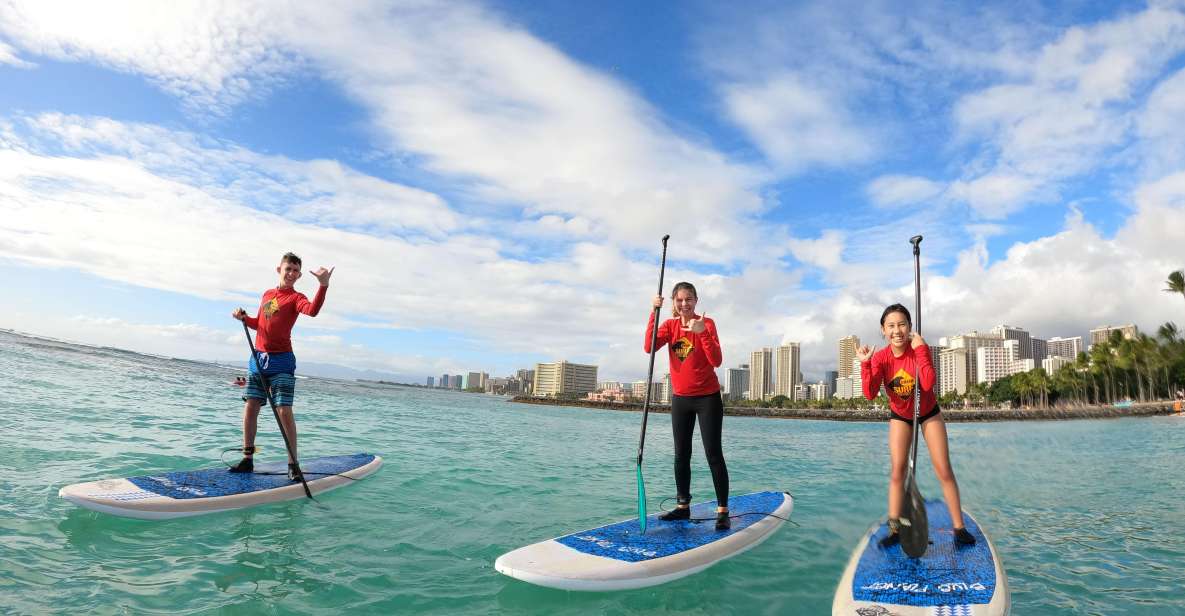 SUP Lesson in Waikiki, 3 or More Students, 13YO or Older - Pickup and Transportation