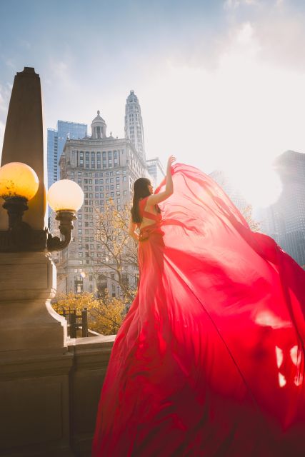 Chicago: Luxury Private Flying Dress Photoshoot 2 Locations - Online Photo Gallery