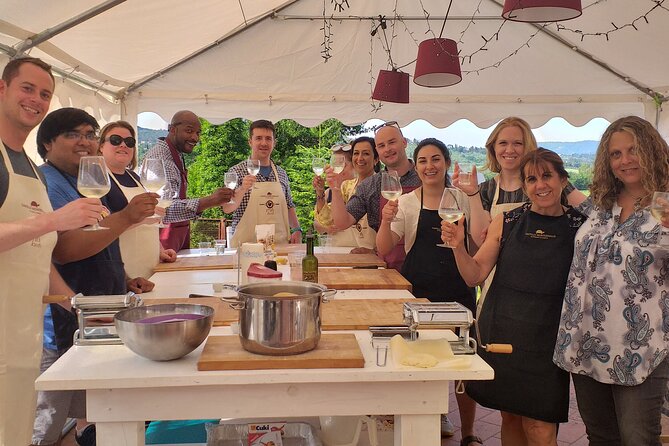 Cooking Lesson on the Terrace of the Chianti Farm With Lunch - Apron and Recipe Book Included