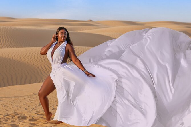 Dubai Flying Dress Private Photoshoot in the Desert - Private Transportation Convenience