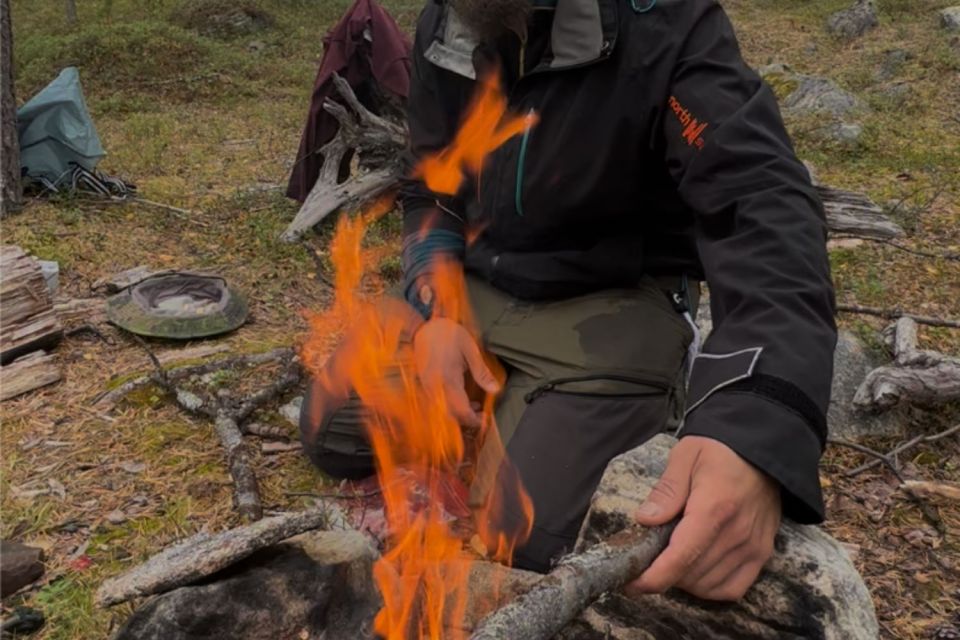 Ivalo Bushcraft & Survival Skills Camp - Fishing and Cooking Over Fire