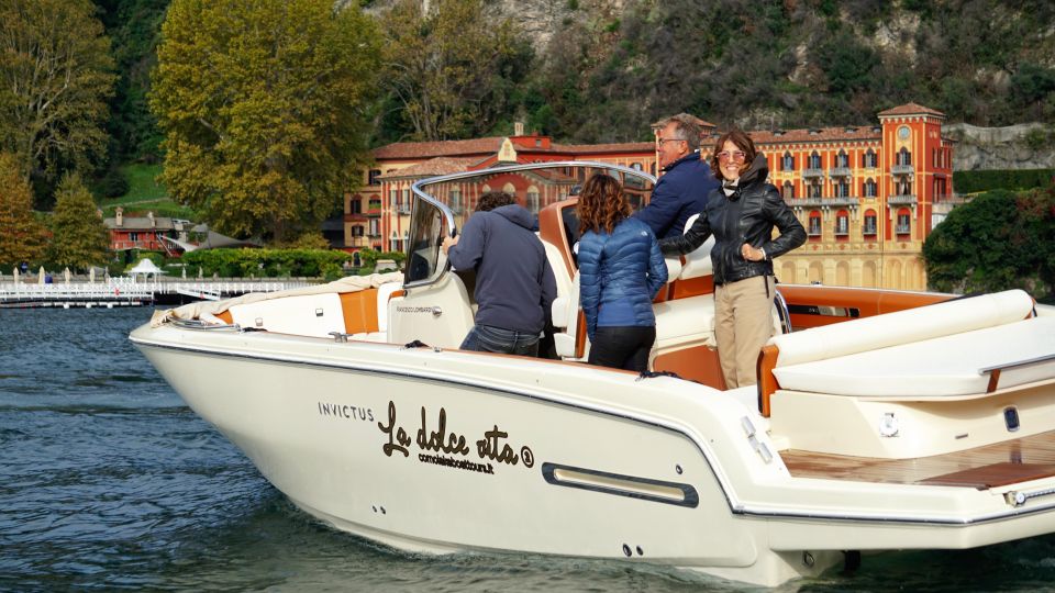 Lake Como: Glamour Private Tour 3 Hours Invictus Boat - Boat Features