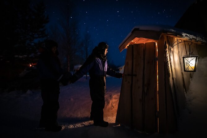 Northern Lights Tour to Lake Inari From Ivalo, Reindeers & Dinner - Snowmobile-Pulled Sledge Ride