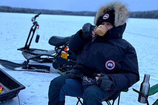 PRIVATE Ice Fishing Snow Scooters Lunch in a Glass Igloo - Cancellation Policy