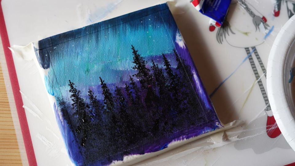 Rovaniemi: Workshop - Aurora Painting - Learn Techniques for Aurora Borealis