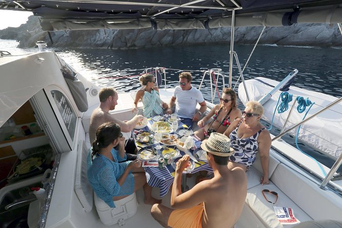 Santorini Half Day Catamaran Private Cruise Incl. Meal, Drinks & Free Transport - Cancellation and Refund Policy