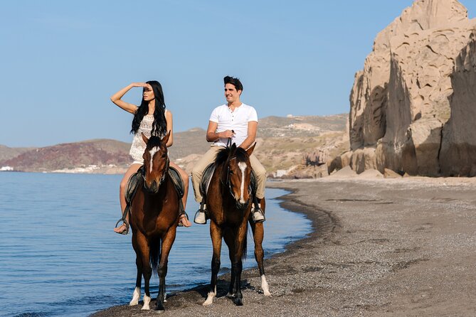 Santorini: Horse Riding to the Black Sandy Beach (Eros Beach) - Returning to the Stables