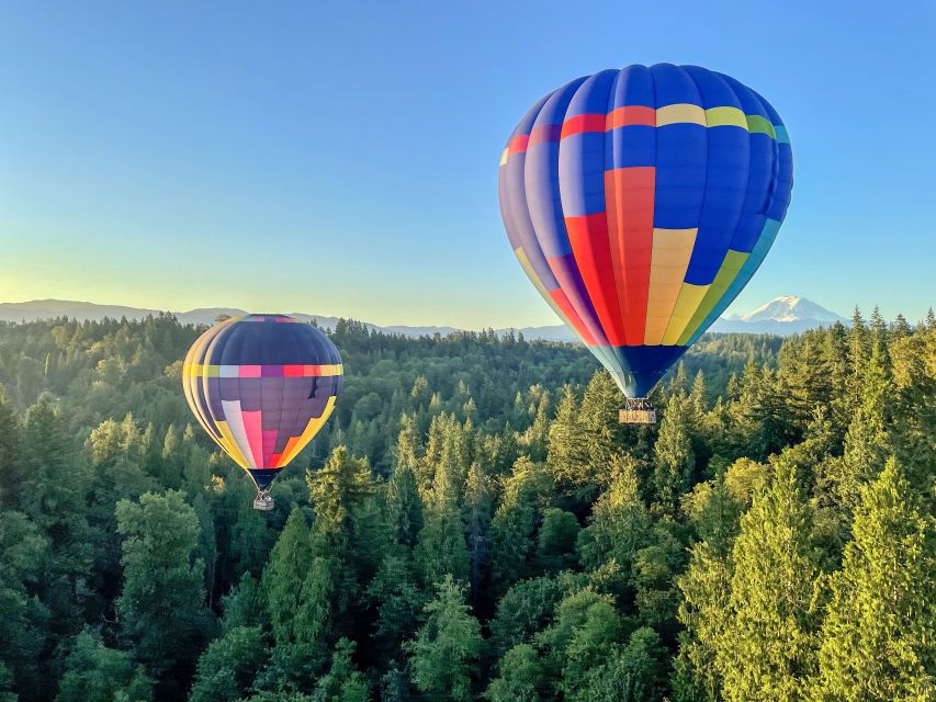 Seattle: Mt. Rainier Sunrise Hot Air Balloon Ride - Champagne Celebration