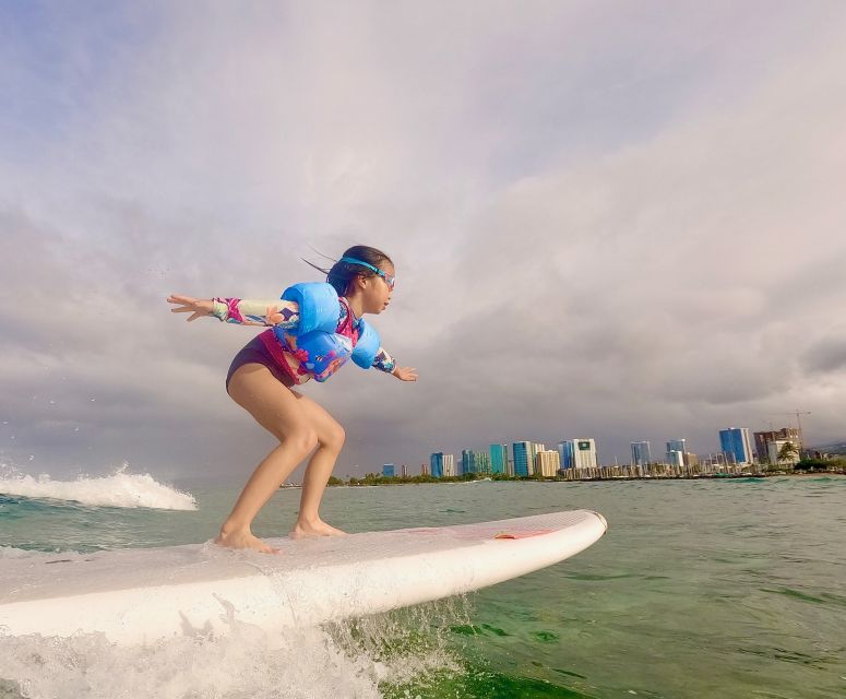 Waikiki: 2-Hour Private or Group Surfing Lesson for Kids - Inclusions