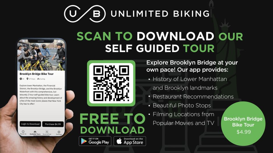 Brooklyn Bridge Self-guided Bike Tour App - Audio + Written - Download the App