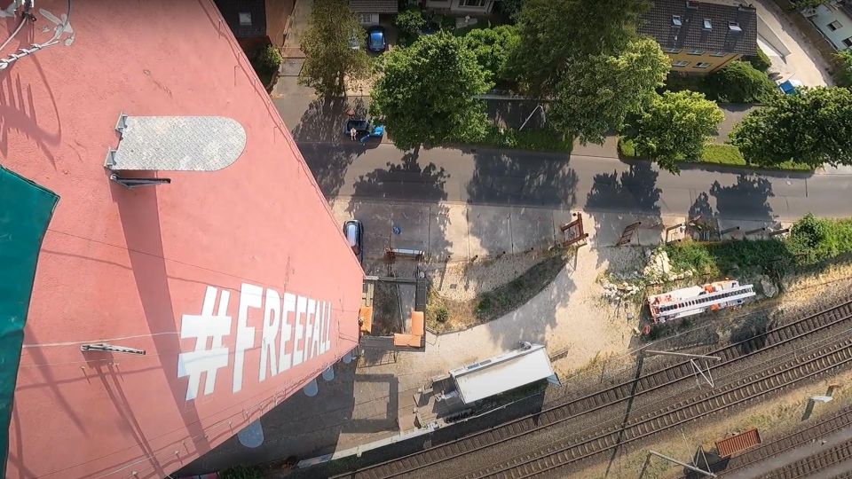 Brühl/Cologne: Freejump off the TurmX - Thrilling Adrenaline Experience