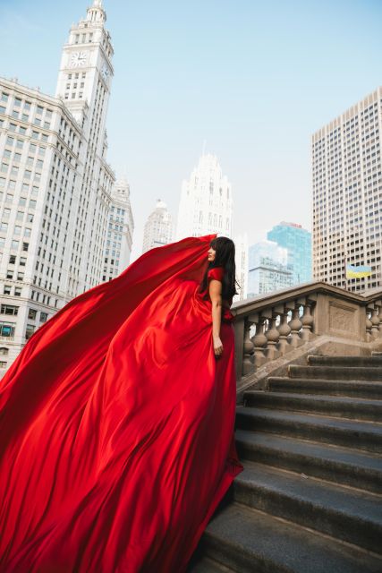 Chicago: Luxury Private Flying Dress Photoshoot 2 Locations - Inclusions and Pricing