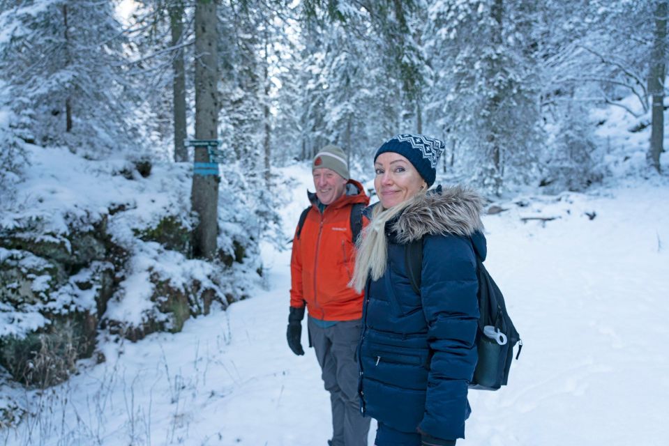 Oslo: Snow Hike to Vettakollen With Oslofjord Winter View - Taking in the Winter Forest