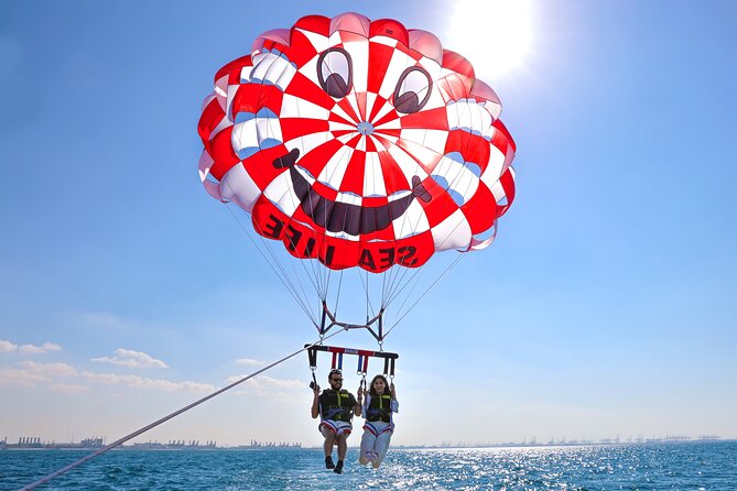 Parasailing in Dubai : Palm Jumeirah View and JBR Beach View - Included Amenities and Extras