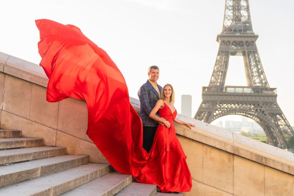 Paris : Private Flying Dress Photoshoot by the Eiffel Tower - Location and Duration