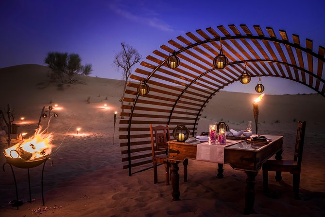 Platinum Luxury Desert Safari With 6-Course Dinner in Cabana - Customized Pickup and Flexible Timings