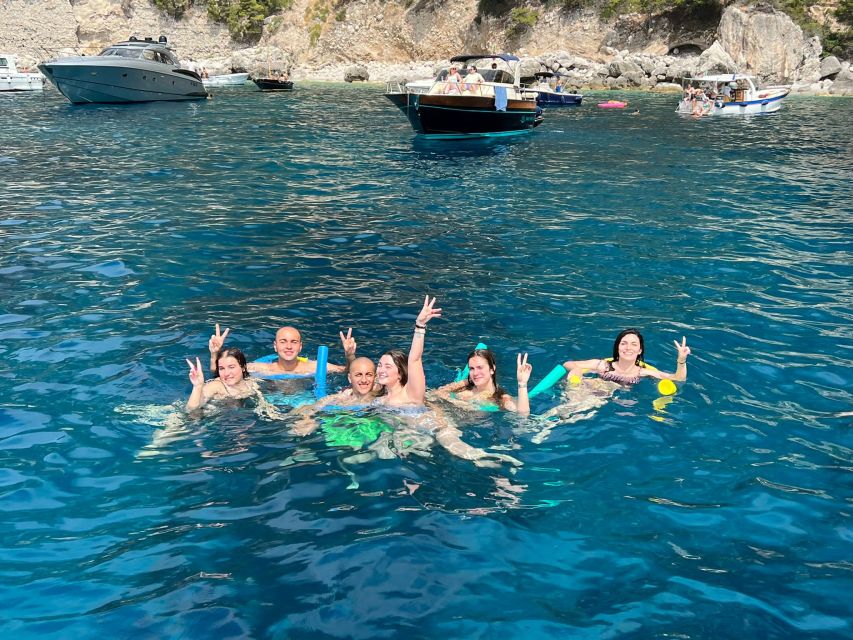 Salerno/Sorrento: Capri Boat Tour With City Visit and Snacks - Onboard Amenities and Activities