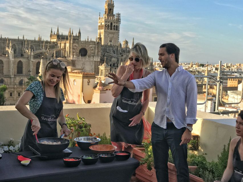 Seville: Private Paella Cooking Class With Cathedral Views - Hands-on Paella Preparation