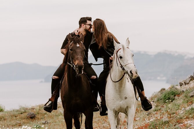 Traditional Greek Village and Caldera Cliff Horse Riding Tour - Helmet and Saddle Bag Provided