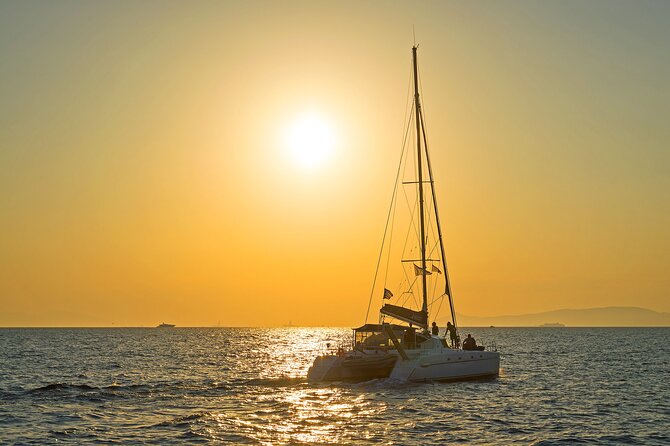 Athens Semi Private Sunset Catamaran Cruise - Sailing on a Stylish Catamaran