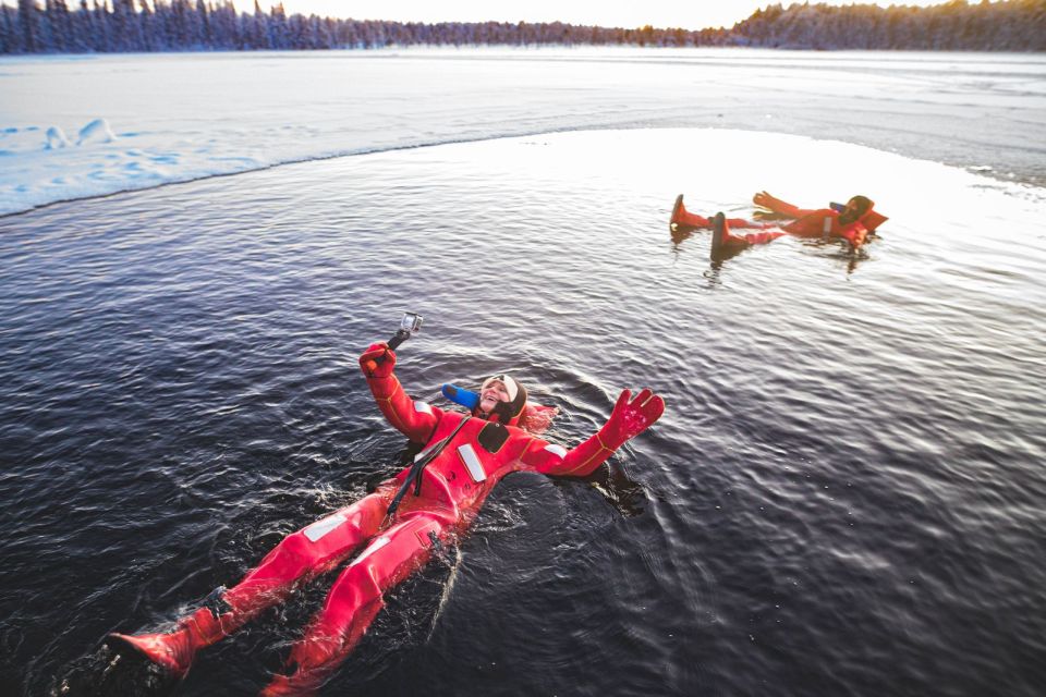 Daytime Ice Floating in Rovaniemi, Small Groups - Physical Activity Level