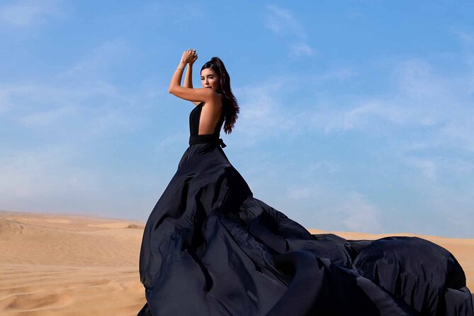 Dubai Flying Dress Private Photoshoot in the Desert - Pricing and Guarantee