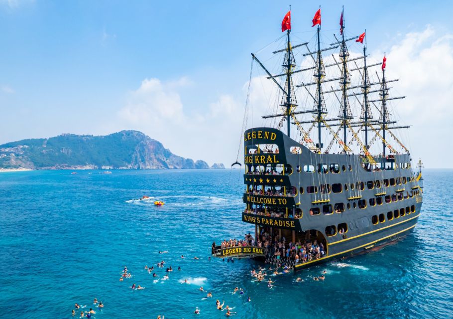 From City of Side and Alanya: Legends and Pirates Yacht Tour - The Foam Party and Swimming