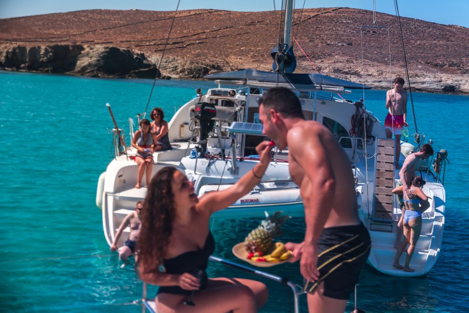 Mykonos: Catamaran Cruise With Meal and Drinks - Onboard Dining and Drinks