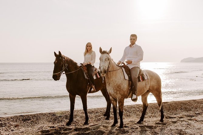 Santorini: Horse Riding to the Black Sandy Beach (Eros Beach) - Meeting Point at The Family Bakery