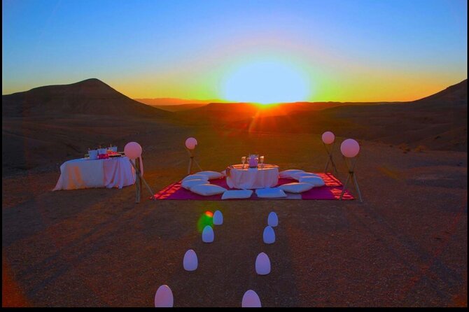 WOW Dinner at Agafay Desert With Sunset From Marrakech - Convenient Pickup and Drop-off Service