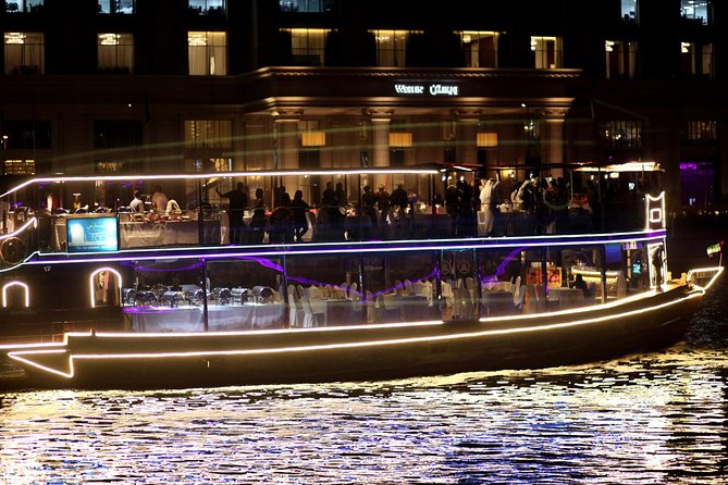 Dubai Luxury Canal Dinner Cruise With Optional Transfer - Dining Options and Beverage Selections