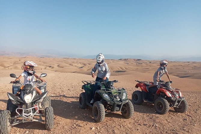 From Marrakech: Agafay Desert Quad Biking at Sunset & Dinner Show - Moroccan Dinner Under Berber Tent