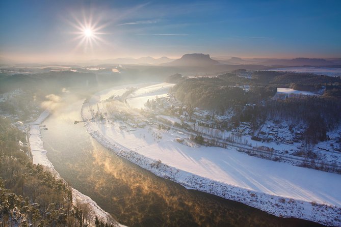 Pravcicka Gate & Bastei Bridge Winter National Park Tour From Prague - Crossing the Bastei Bridge