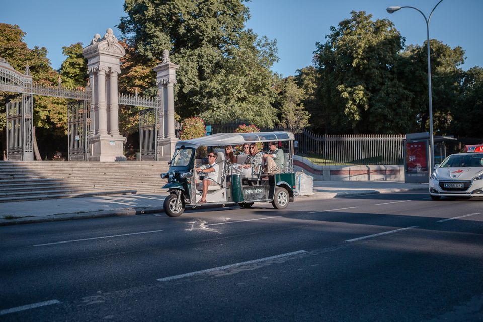 Madrid: Private City Tour by Eco Tuk Tuk - Neighborhoods of Las Letras and Retiro