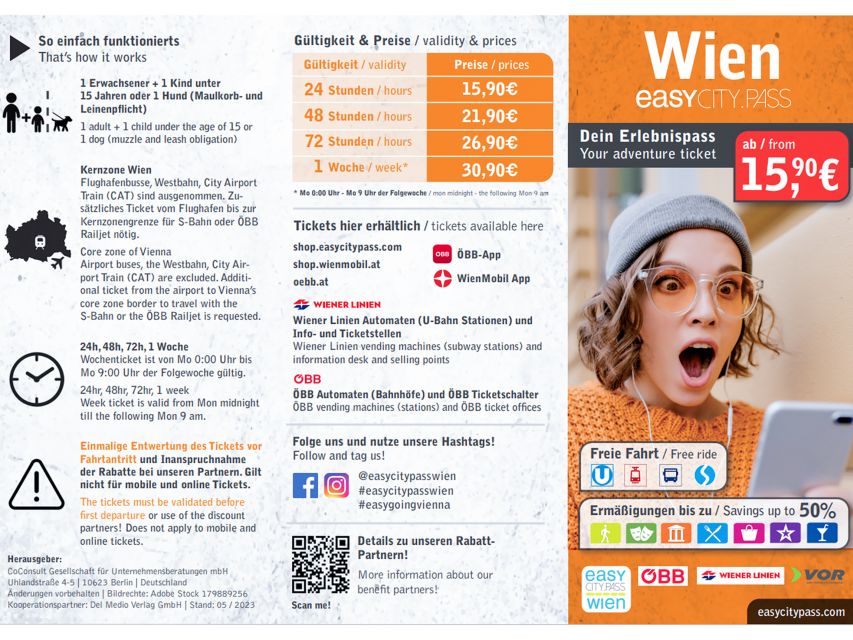 Vienna: Easycitypass With Public Transportation & Discounts - Comparison to Other City Passes