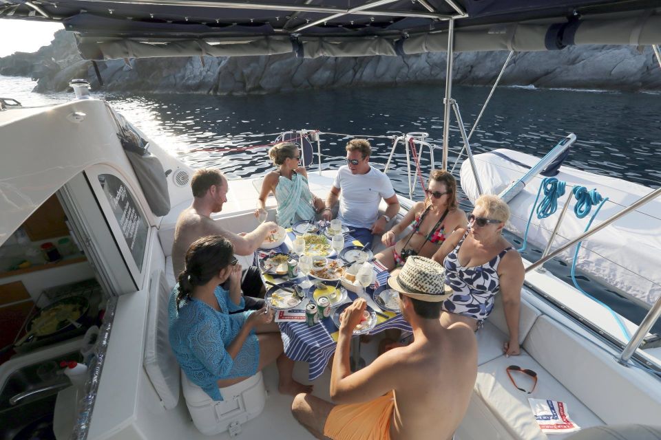 Santorini: Private Catamaran Cruise With Food & Drinks - Crew and Services