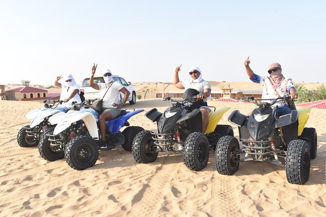 Dubai Desert 4x4 Dune Bashing, Self-Ride 30min ATV Quad, Camel Ride,Shows,Dinner - Key Points