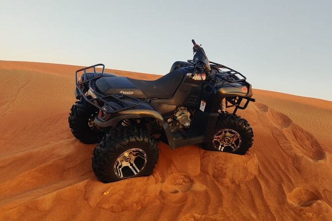 Dubai Desert Safari With Atv(Optional)& Sandboarding Experience With BBQ Dinner - Key Points