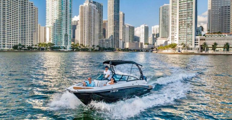 27 Feet Monterey Breathtaking Miami Skyline Boat Tour Tour Details