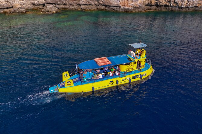 3 Hour Guided Submarine Tour In Saint Pauls Bay, Lindos And Navarone Bay Submarine Tour Highlights