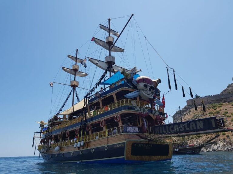 Alanya: Pirate Boat Tour W/ Bbq & Foam Party Scenic Boat Tour