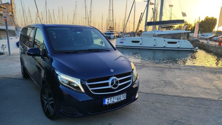 Athens: Mercedes V Class Luxury Airport, Port, City Transfer Service Overview