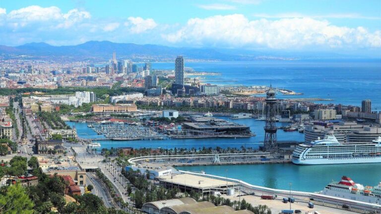 Barcelona Highlights Small Group Half Day Tour With Pickup Montjuic Mountain Vistas