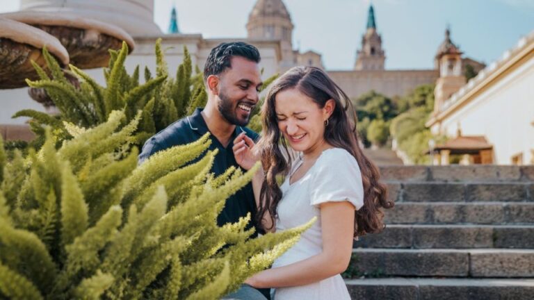 Capture Your Love Story In Montjuïc Mountain Barcelona Stunning Backdrop For Romantic Photoshoot